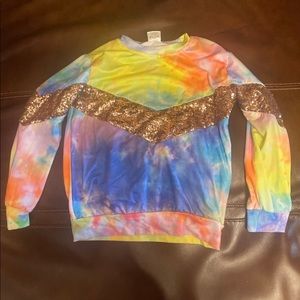 Tye dye with sequin shirt